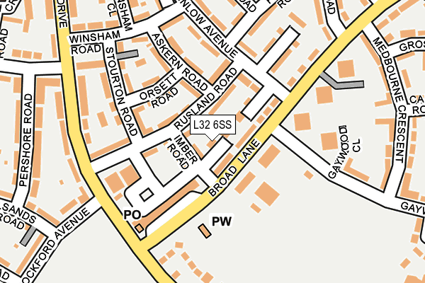 L32 6SS map - OS OpenMap – Local (Ordnance Survey)