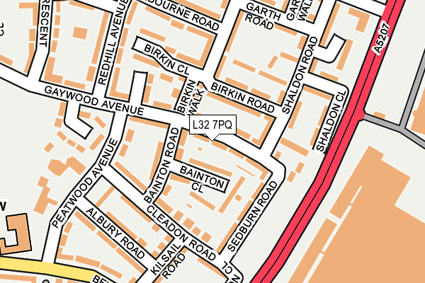 L32 7PQ map - OS OpenMap – Local (Ordnance Survey)