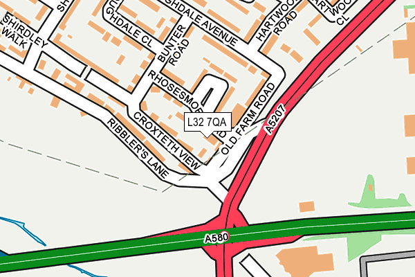 L32 7QA map - OS OpenMap – Local (Ordnance Survey)