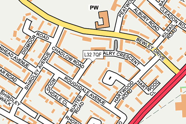 L32 7QF map - OS OpenMap – Local (Ordnance Survey)