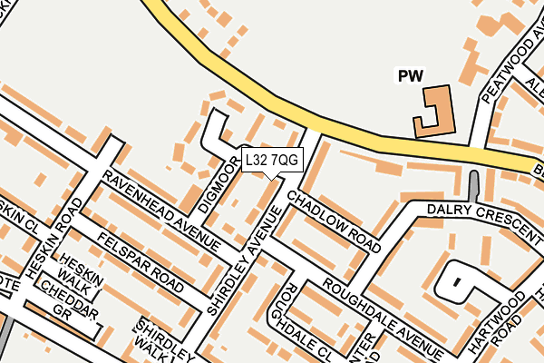L32 7QG map - OS OpenMap – Local (Ordnance Survey)