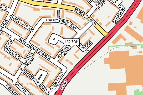 L32 7QH map - OS OpenMap – Local (Ordnance Survey)