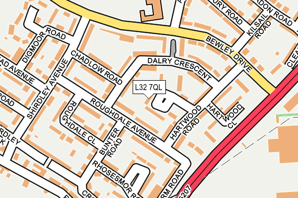 L32 7QL map - OS OpenMap – Local (Ordnance Survey)