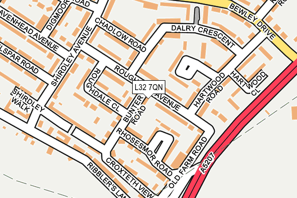 L32 7QN map - OS OpenMap – Local (Ordnance Survey)