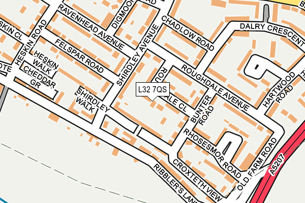 L32 7QS map - OS OpenMap – Local (Ordnance Survey)