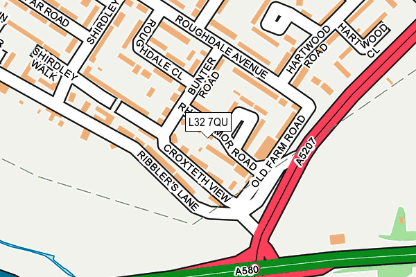 L32 7QU map - OS OpenMap – Local (Ordnance Survey)