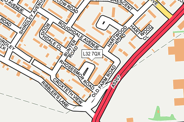 L32 7QX map - OS OpenMap – Local (Ordnance Survey)