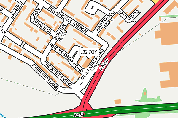 L32 7QY map - OS OpenMap – Local (Ordnance Survey)