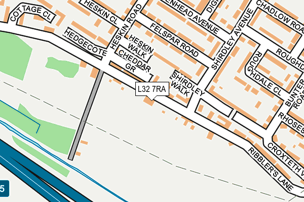L32 7RA map - OS OpenMap – Local (Ordnance Survey)