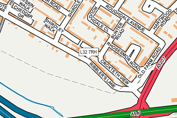 L32 7RH map - OS OpenMap – Local (Ordnance Survey)