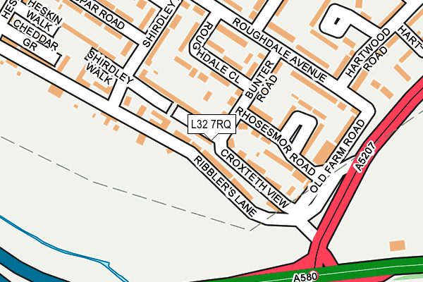 L32 7RQ map - OS OpenMap – Local (Ordnance Survey)