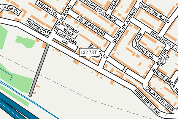 L32 7RT map - OS OpenMap – Local (Ordnance Survey)