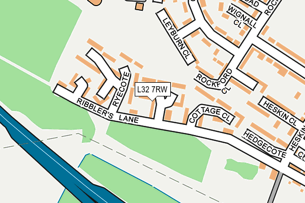 L32 7RW map - OS OpenMap – Local (Ordnance Survey)