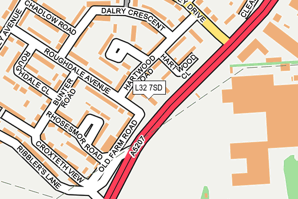 L32 7SD map - OS OpenMap – Local (Ordnance Survey)