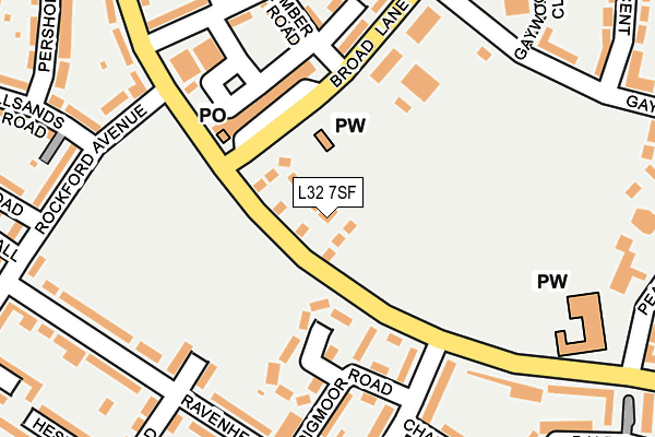 L32 7SF map - OS OpenMap – Local (Ordnance Survey)