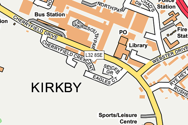 L32 8SE map - OS OpenMap – Local (Ordnance Survey)