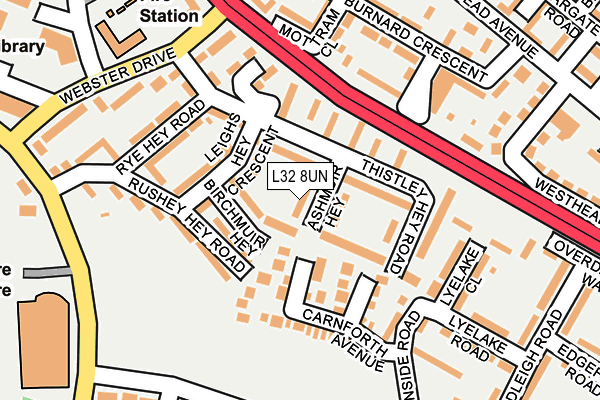 L32 8UN map - OS OpenMap – Local (Ordnance Survey)