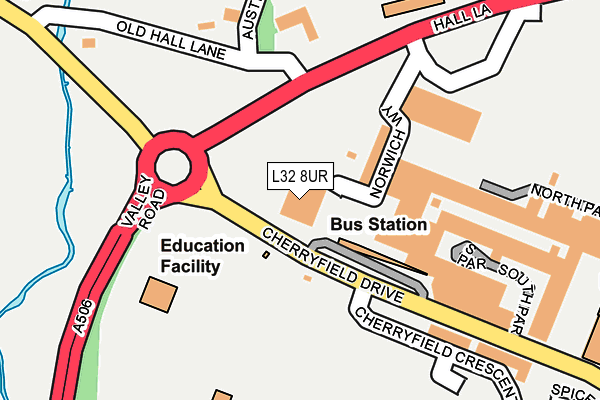 L32 8UR map - OS OpenMap – Local (Ordnance Survey)