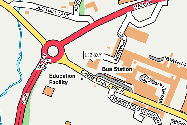 L32 8XY map - OS OpenMap – Local (Ordnance Survey)