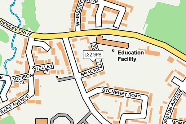 L32 9PS map - OS OpenMap – Local (Ordnance Survey)