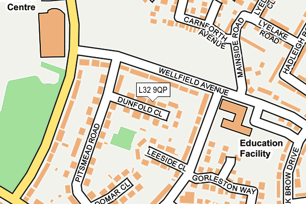 L32 9QP map - OS OpenMap – Local (Ordnance Survey)