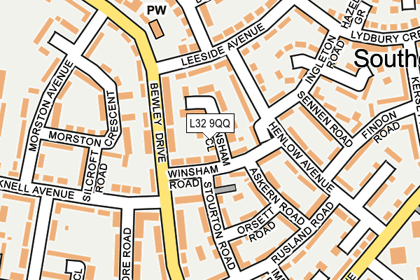 L32 9QQ map - OS OpenMap – Local (Ordnance Survey)