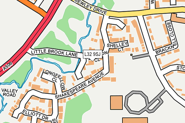 L32 9SJ map - OS OpenMap – Local (Ordnance Survey)