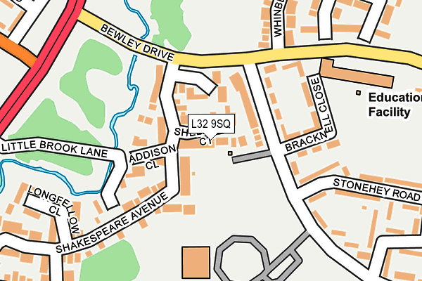 L32 9SQ map - OS OpenMap – Local (Ordnance Survey)