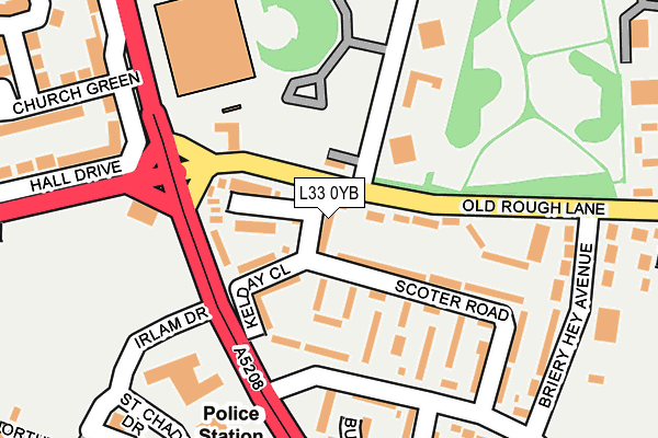 L33 0YB map - OS OpenMap – Local (Ordnance Survey)