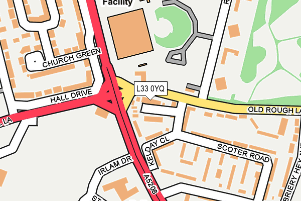 L33 0YQ map - OS OpenMap – Local (Ordnance Survey)