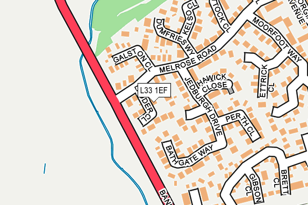 L33 1EF map - OS OpenMap – Local (Ordnance Survey)
