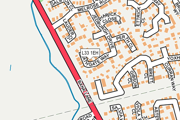 L33 1EH map - OS OpenMap – Local (Ordnance Survey)