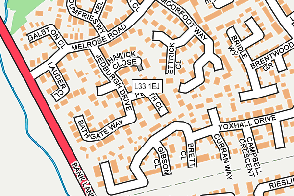 L33 1EJ map - OS OpenMap – Local (Ordnance Survey)