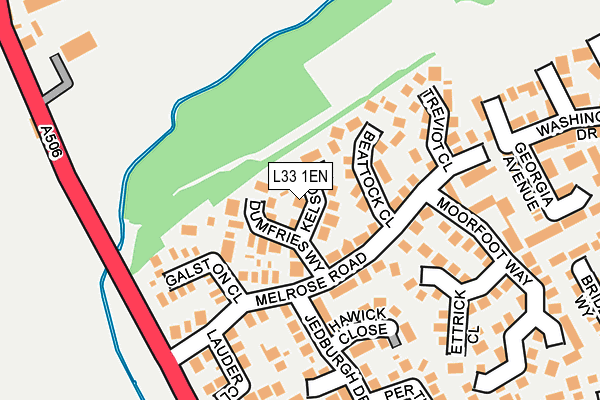 L33 1EN map - OS OpenMap – Local (Ordnance Survey)