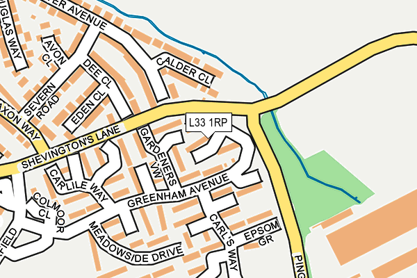 L33 1RP map - OS OpenMap – Local (Ordnance Survey)