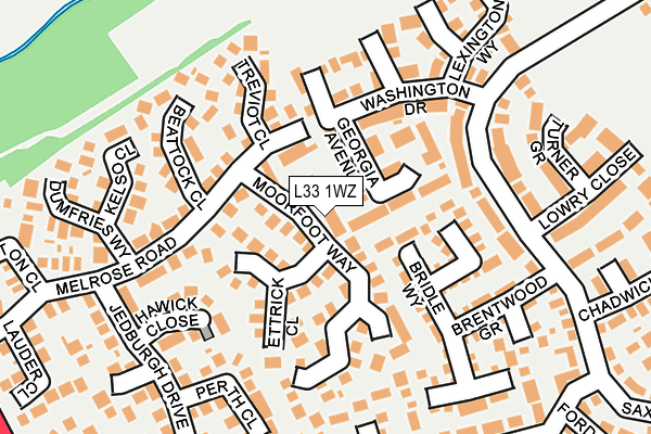 L33 1WZ map - OS OpenMap – Local (Ordnance Survey)