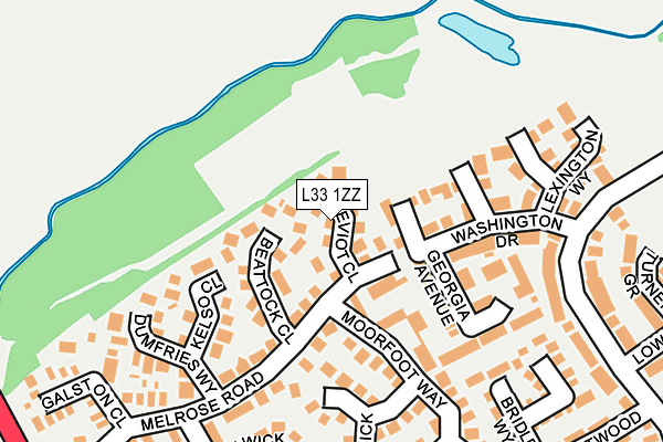 L33 1ZZ map - OS OpenMap – Local (Ordnance Survey)