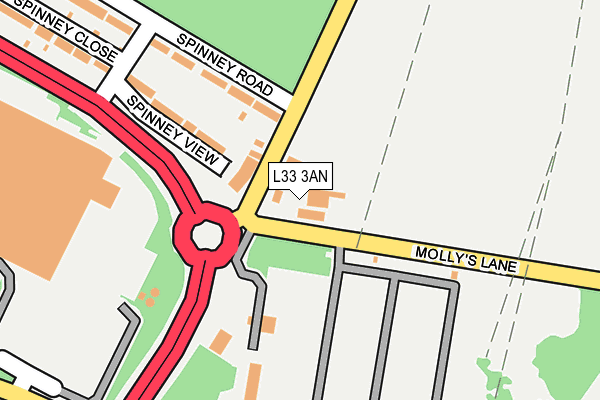 L33 3AN map - OS OpenMap – Local (Ordnance Survey)