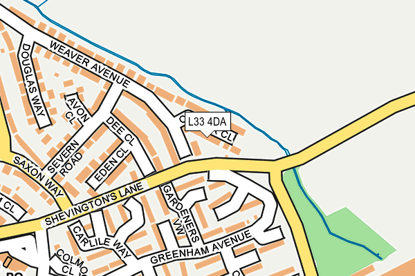 L33 4DA map - OS OpenMap – Local (Ordnance Survey)