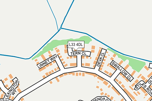 L33 4DL map - OS OpenMap – Local (Ordnance Survey)
