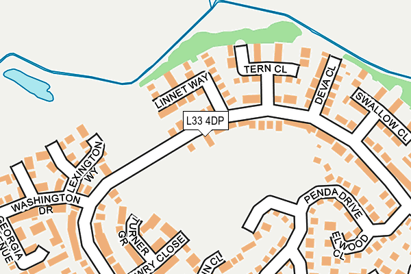 L33 4DP map - OS OpenMap – Local (Ordnance Survey)