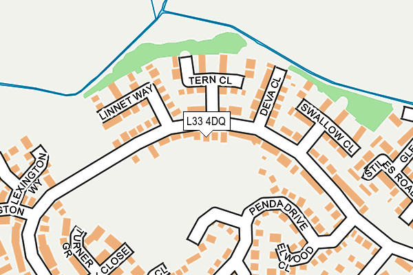 L33 4DQ map - OS OpenMap – Local (Ordnance Survey)