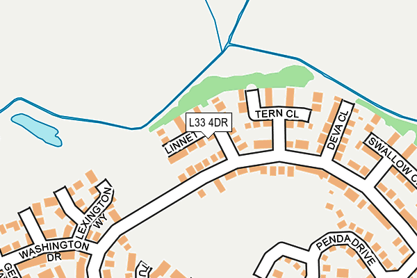 L33 4DR map - OS OpenMap – Local (Ordnance Survey)