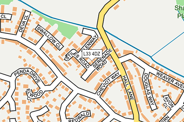 L33 4DZ map - OS OpenMap – Local (Ordnance Survey)