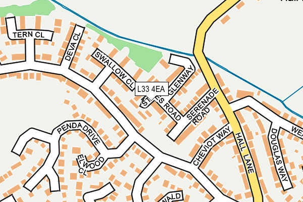 L33 4EA map - OS OpenMap – Local (Ordnance Survey)