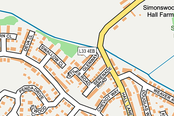 L33 4EB map - OS OpenMap – Local (Ordnance Survey)