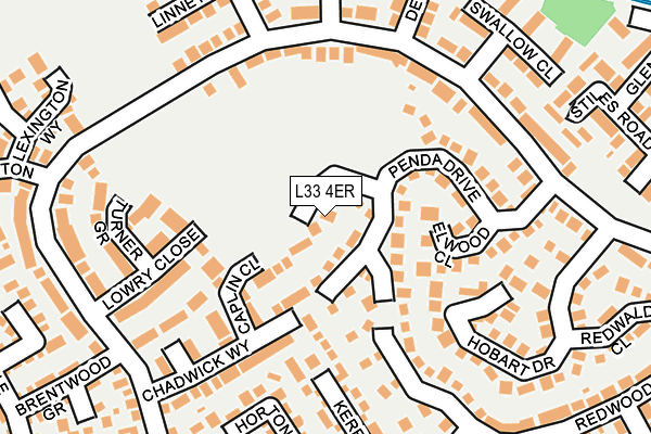 L33 4ER map - OS OpenMap – Local (Ordnance Survey)