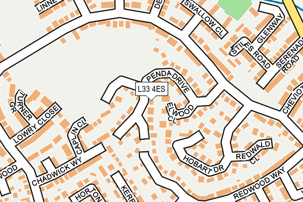 L33 4ES map - OS OpenMap – Local (Ordnance Survey)