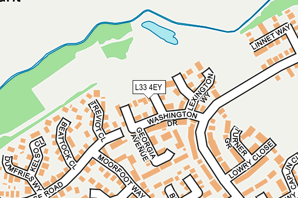 L33 4EY map - OS OpenMap – Local (Ordnance Survey)