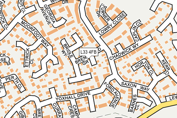 L33 4FB map - OS OpenMap – Local (Ordnance Survey)